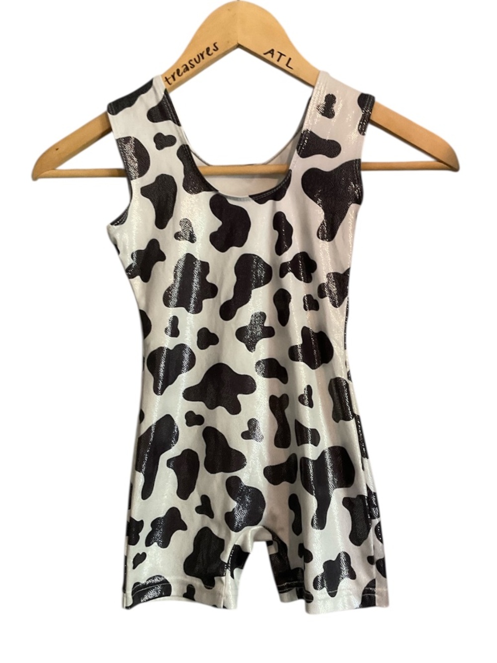 Girls Cow Print Leotard Size 5T